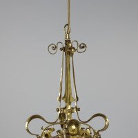 A Rare Pair of Arts & Crafts Hand-hammered Ceiling Lamps - Thumbnail 6