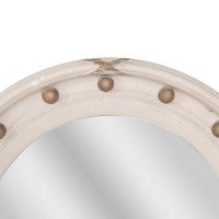 A Regency Style Circular Convex Mirror with Ball & Ribbon Decoration - Thumbnail 5