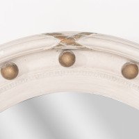 A Regency Style Circular Convex Mirror with Ball & Ribbon Decoration - Thumbnail 6