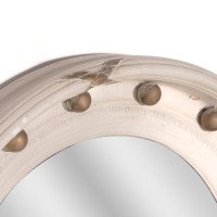 A Regency Style Circular Convex Mirror with Ball & Ribbon Decoration - Thumbnail 12
