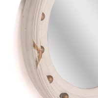 A Regency Style Circular Convex Mirror with Ball & Ribbon Decoration - Thumbnail 13