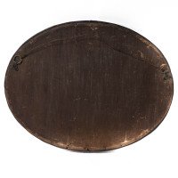 Arts and Crafts Hand-Hammered Copper Oval Mirror with Riveted Straps c.1910 - Thumbnail 10