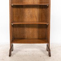 A Small Arts & Crafts Oak Bookcase with Adjustable Shelves - Thumbnail 7