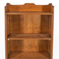 A Small Arts & Crafts Oak Bookcase with Adjustable Shelves - Thumbnail 10