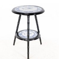 Brown-Westhead, Moore & Co – Aesthetic Ebonised Side Table with Jeddo Plates - Thumbnail 6