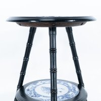 Brown-Westhead, Moore & Co – Aesthetic Ebonised Side Table with Jeddo Plates - Thumbnail 10
