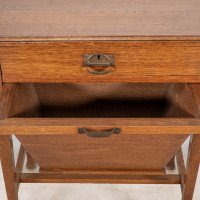 A Good Quality Glasgow-Style Arts & Crafts Oak Needlework Box - Thumbnail 12