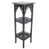 Heals, attributed. An Anglo-Japanese Aesthetic Movement Three-tier Ebonized Stand