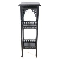 Heals, attributed. An Anglo-Japanese Aesthetic Movement Three-tier Ebonized Stand - Thumbnail 4