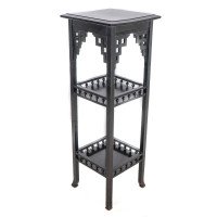 Heals, attributed. An Anglo-Japanese Aesthetic Movement Three-tier Ebonized Stand - Thumbnail 5