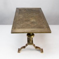 Thomas Jeckyll for Barnard Bishop & Barnard. A Large & Rare Anglo-Japanese Brass Treble Trivet - Thumbnail 4