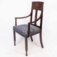 G. M. Ellwood for J. S. Henry, attributed. An English Arts & Crafts Mahogany Armchair - Thumbnail 3