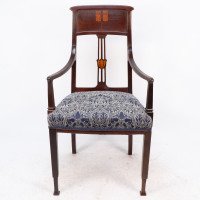 G. M. Ellwood for J. S. Henry, attributed. An English Arts & Crafts Mahogany Armchair - Thumbnail 2