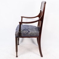 G. M. Ellwood for J. S. Henry, attributed. An English Arts & Crafts Mahogany Armchair - Thumbnail 4