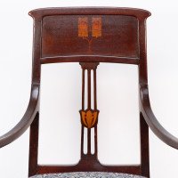 G. M. Ellwood for J. S. Henry, attributed. An English Arts & Crafts Mahogany Armchair - Thumbnail 6