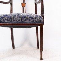 G. M. Ellwood for J. S. Henry, attributed. An English Arts & Crafts Mahogany Armchair - Thumbnail 16