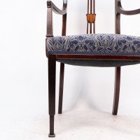 G. M. Ellwood for J. S. Henry, attributed. An English Arts & Crafts Mahogany Armchair - Thumbnail 15