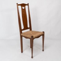 Ambrose Heals for Heals of London. A Pair of Arts & Crafts Rush Seated Chairs - Thumbnail 3