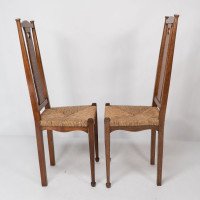 Ambrose Heals for Heals of London. A Pair of Arts & Crafts Rush Seated Chairs - Thumbnail 4