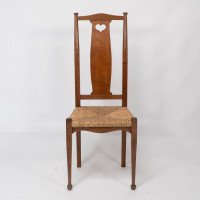 Ambrose Heals for Heals of London. A Pair of Arts & Crafts Rush Seated Chairs - Thumbnail 5