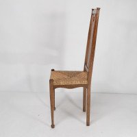 Ambrose Heals for Heals of London. A Pair of Arts & Crafts Rush Seated Chairs - Thumbnail 8