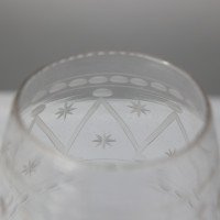 Large Aesthetic Movement Celery Glass Vase, Hand Blown & Engraved, c.1885 - Thumbnail 11
