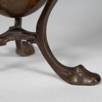 An unusual Arts and Crafts style copper vase decorated with woodland scene - Thumbnail 19