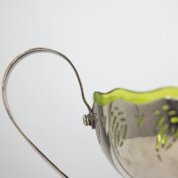 WMF. Art Nouveau Silver-plated Centerpiece with Whiplash Handles & Glass Liner - Thumbnail 9