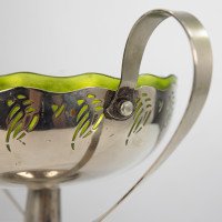 WMF. Art Nouveau Silver-plated Centerpiece with Whiplash Handles & Glass Liner - Thumbnail 11
