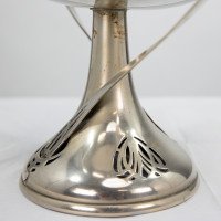WMF. Art Nouveau Silver-plated Centerpiece with Whiplash Handles & Glass Liner - Thumbnail 16