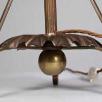 W. A. S. Benson. A Rare Arts & Crafts Telescopic Adjustable Copper & Brass Table Lamp - Thumbnail 14