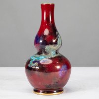 Bernard Moore. A Red Flambe Vase Decorated with a Dragon in the Japanese Style - Thumbnail 3