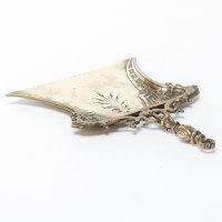 A Gothic Revival Solid Brass Crumb Tray with Tigers Heads & Floral Decors - Thumbnail 7