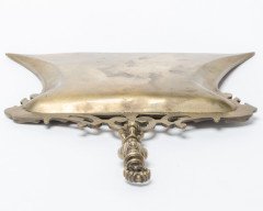 A Gothic Revival Solid Brass Crumb Tray with Tigers Heads & Floral Decors - Thumbnail 13