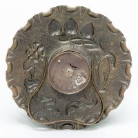 A Little Arts & Crafts Copper Table Clock in the Shape of a Flower Head - Thumbnail 9