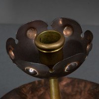 Benham & Froud. A Pair of Arts & Crafts Copper Night Candle Holder W. Flower Head - Thumbnail 11