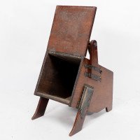 Dr Christopher Dresser – Aesthetic Movement Walnut Coal Box with Brass Panels - Thumbnail 6