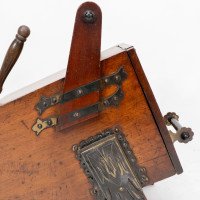 Dr Christopher Dresser – Aesthetic Movement Walnut Coal Box with Brass Panels - Thumbnail 10