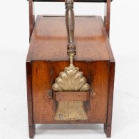 Dr Christopher Dresser – Aesthetic Movement Walnut Coal Box with Brass Panels - Thumbnail 13