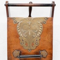 Dr Christopher Dresser – Aesthetic Movement Walnut Coal Box with Brass Panels - Thumbnail 9