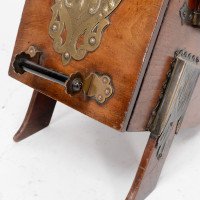 Dr Christopher Dresser – Aesthetic Movement Walnut Coal Box with Brass Panels - Thumbnail 16