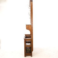 Shapland & Petter. A Good Arts & Crafts Oak Hallstand - Thumbnail 3