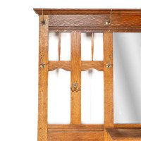 Shapland & Petter. A Good Arts & Crafts Oak Hallstand - Thumbnail 6