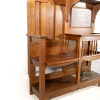 Shapland & Petter. A Good Arts & Crafts Oak Hallstand - Thumbnail 8