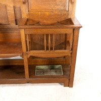 Shapland & Petter. A Good Arts & Crafts Oak Hallstand - Thumbnail 11