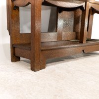 Shapland & Petter. A Good Arts & Crafts Oak Hallstand - Thumbnail 13