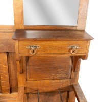 Shapland & Petter. A Good Arts & Crafts Oak Hallstand - Thumbnail 14