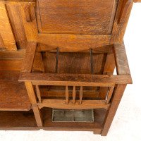 Shapland & Petter. A Good Arts & Crafts Oak Hallstand - Thumbnail 17