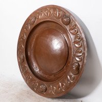 A Large Arts & Crafts Hand Formed Copper Charger with Stylised Decoration c.1900 - Thumbnail 5
