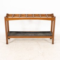 An Arts & Crafts Oak Stick & Umbrella Stand with Fourteen Sections - Thumbnail 5